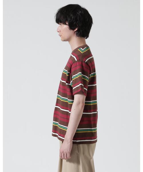 The Make Happy Studio（ザメイクハッピーストゥディオ）の「The Make Happy Studio/ザメイクハッピーストゥディオ/BORDER CREWNECK TEE（Tシャツ/カットソー・メンズ・ブラウン/ネイビー・L/XL/M）」の16枚目の写真
