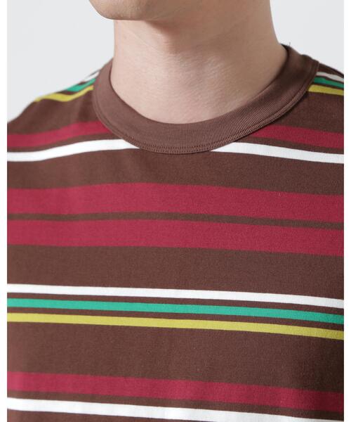 The Make Happy Studio（ザメイクハッピーストゥディオ）の「The Make Happy Studio/ザメイクハッピーストゥディオ/BORDER CREWNECK TEE（Tシャツ/カットソー・メンズ・ブラウン/ネイビー・L/XL/M）」の14枚目の写真
