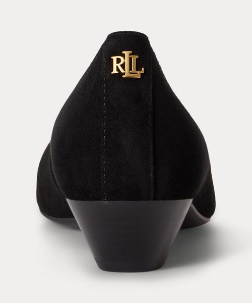 LAUREN RALPH LAUREN(ローレン ラルフ ローレン)の「Weslee スエード バレエ フラット(パンプス・レディース・ブラック系1・5.5B/6B/6.5B/7.5B)」の3枚目の写真
