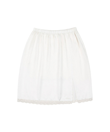 lotsyou_Alyssa Satin Skirt Ivory