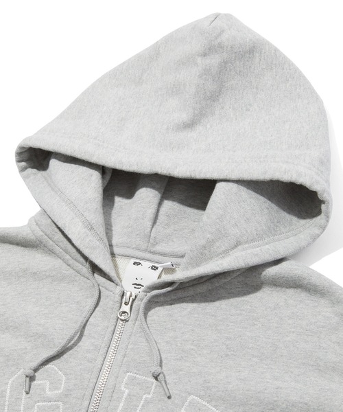 X-girl(エックスガール)の「LOGO PATCH AND STITCH ZIP UP SWEAT HOODIE(パーカー・レディース・アッシュ/ブラック・M/S)」の13枚目の写真