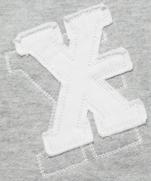 X-girl(エックスガール)の「LOGO PATCH AND STITCH ZIP UP SWEAT HOODIE(パーカー・レディース・アッシュ/ブラック・M/S)」の14枚目の写真