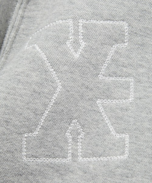 X-girl(エックスガール)の「LOGO PATCH AND STITCH ZIP UP SWEAT HOODIE(パーカー・レディース・アッシュ/ブラック・M/S)」の15枚目の写真
