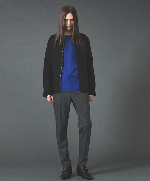 5351 POUR LES HOMMES(ゴーサンゴーイチプールオム)の「サーマルワッフル ロングスリーブ ニットT(ニット/セーター・メンズ・ブラック/グレー/ブルー・50/48/46/44)」の14枚目の写真