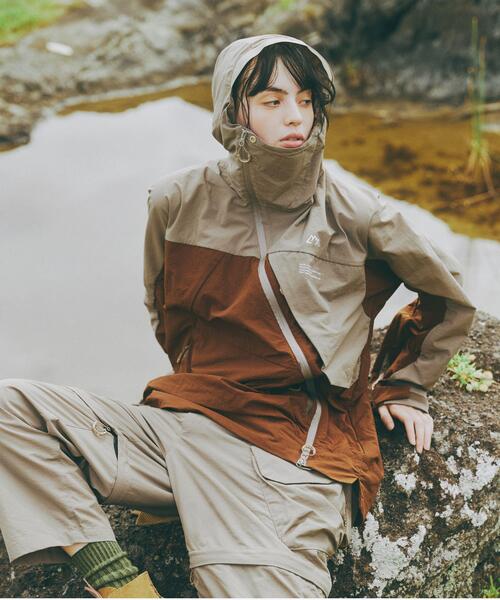 CMF OUTDOOR GARMENT(シーエムエフアウトドアガーメント)の「CMF OUTDOOR GARMENT/シーエムエフ アウトドアガーメント 別注 SLASH SHELL(マウンテンパーカー・メンズ・その他24/ブラック/ブラウン・L/M/XL)」の3枚目の写真