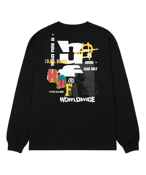 HUF(ハフ)の「CUT AND PASTE LS TEE(Tシャツ/カットソー・メンズ・ホワイト/ネイビー/ブラック・XL/L/M/S/XXL)」の6枚目の写真