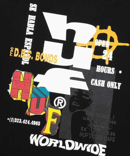 HUF(ハフ)の「CUT AND PASTE LS TEE(Tシャツ/カットソー・メンズ・ホワイト/ネイビー/ブラック・XL/L/M/S/XXL)」の21枚目の写真