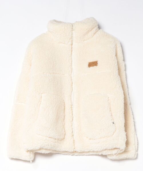 ROXY(ロキシー)の「ROXY TEDDY BOA JACKET 撥水ボアジャケット 【2026年秋冬モデル】(ブルゾン・レディース・ナチュラル/グリーン/ブルー/ブラウン/チャコールグレー・LARGE/MEDIUM/SMALL)」の4枚目の写真