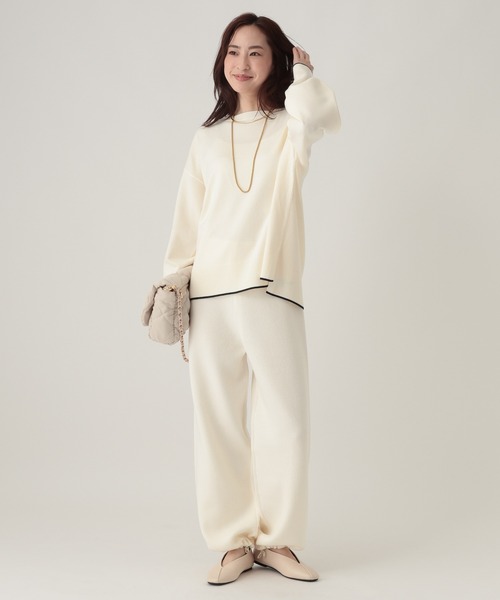 Elura(エルーラ)の「毛玉しらずジョガーパンツ/864809(その他パンツ・レディース・ホワイト/グレイッシュベージュ/ネイビー・FREE)」の5枚目の写真