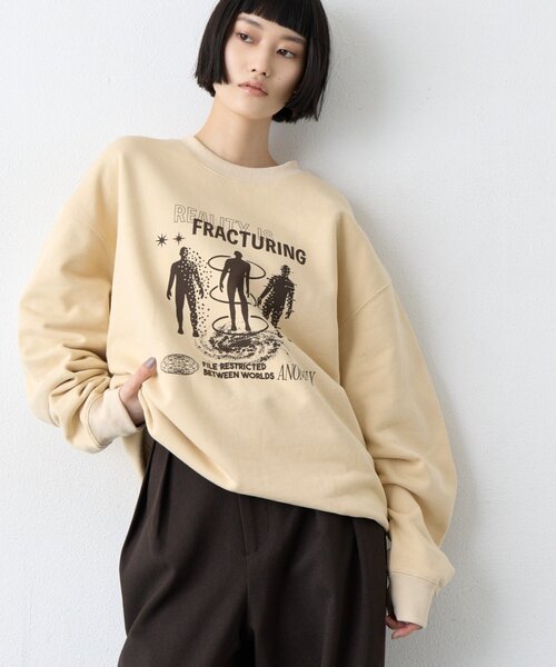 CIAOPANIC TYPY(チャオパニックティピー)の「ヒューマングラフィック裏毛スウェット(スウェット・レディース・ネイビー/グレー/ベージュ・MEDIUM/LARGE)」の3枚目の写真
