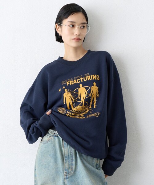 CIAOPANIC TYPY(チャオパニックティピー)の「ヒューマングラフィック裏毛スウェット(スウェット・レディース・ネイビー/グレー/ベージュ・MEDIUM/LARGE)」の16枚目の写真