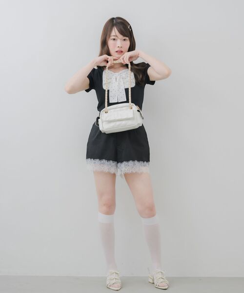 ems excite(エムズエキサイト)の「BIGリボン切替Tシャツ(Tシャツ/カットソー・レディース・ブラック/ピンク/ブラウン・FREE)」の17枚目の写真