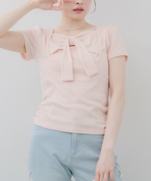 BIGリボン切替Tシャツ