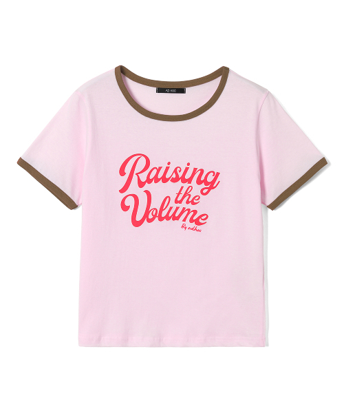 ADHOC(アドホック)の「レディース 英文アートワーク リンガーTシャツ (ピンク) (HC5STA9)(Tシャツ/カットソー・レディース・その他・FREE)」の2枚目の写真