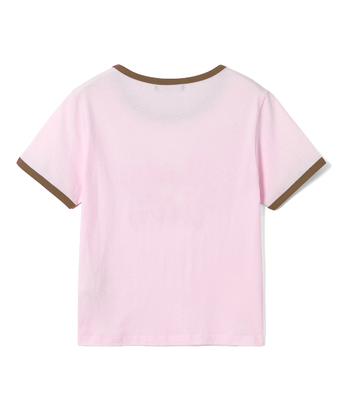 ADHOC(アドホック)の「レディース 英文アートワーク リンガーTシャツ (ピンク) (HC5STA9)(Tシャツ/カットソー・レディース・その他・FREE)」の3枚目の写真
