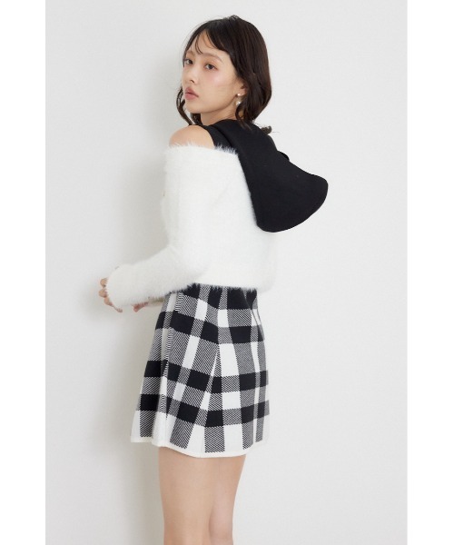 rienda(リエンダ)の「【AW先行アイテム】カーデセットフードミニニットワンピース 秋服 冬服(ワンピース・レディース・ホワイト系その他2/ブルー系その他/ベージュ系その他・FREE)」の17枚目の写真