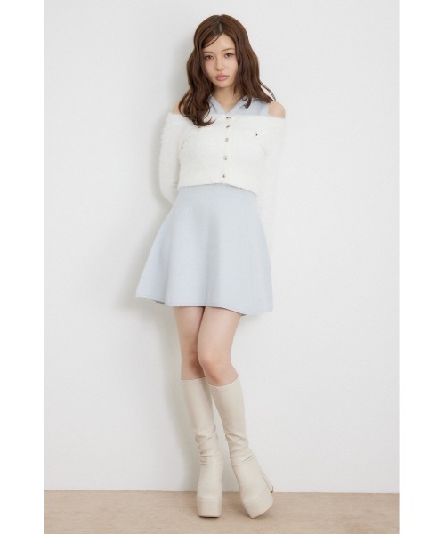 rienda(リエンダ)の「【AW先行アイテム】カーデセットフードミニニットワンピース 秋服 冬服(ワンピース・レディース・ホワイト系その他2/ブルー系その他/ベージュ系その他・FREE)」の5枚目の写真