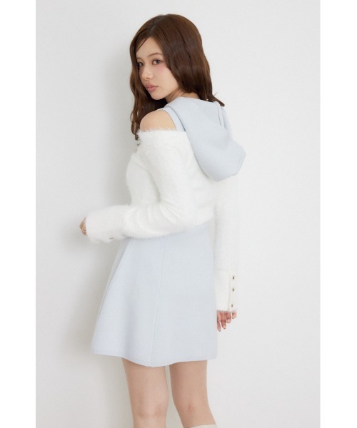 rienda(リエンダ)の「【AW先行アイテム】カーデセットフードミニニットワンピース 秋服 冬服(ワンピース・レディース・ホワイト系その他2/ブルー系その他/ベージュ系その他・FREE)」の10枚目の写真