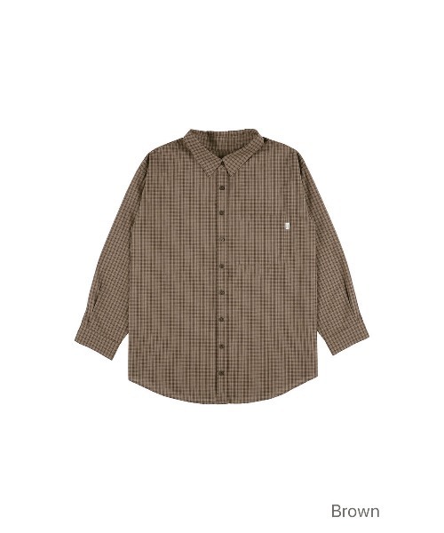 ALEXIA STAM(アリシアスタン)の「Relaxed Plaid Shirt /リラックスチェックシャツ(シャツ/ブラウス・レディース・ネイビー/グレー/ブラウン・FREE)」の17枚目の写真
