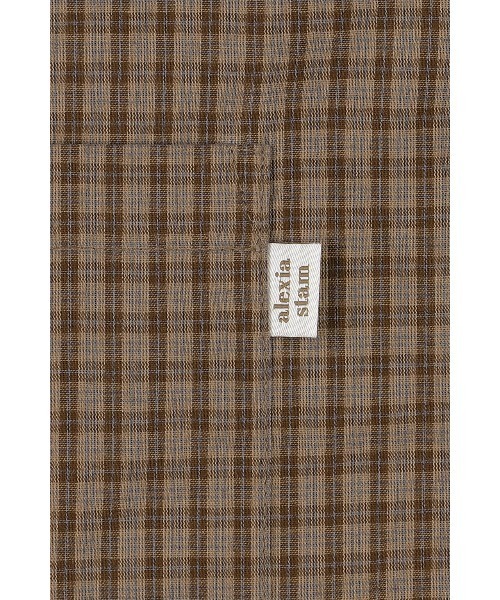 ALEXIA STAM(アリシアスタン)の「Relaxed Plaid Shirt /リラックスチェックシャツ(シャツ/ブラウス・レディース・ネイビー/グレー/ブラウン・FREE)」の19枚目の写真