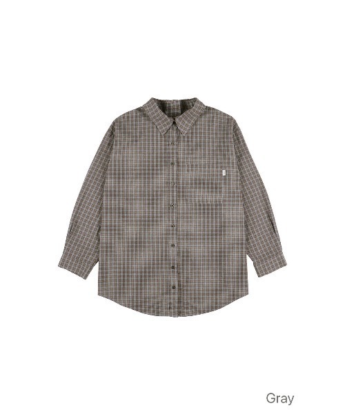 ALEXIA STAM(アリシアスタン)の「Relaxed Plaid Shirt /リラックスチェックシャツ(シャツ/ブラウス・レディース・ネイビー/グレー/ブラウン・FREE)」の13枚目の写真
