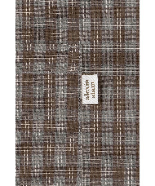ALEXIA STAM(アリシアスタン)の「Relaxed Plaid Shirt /リラックスチェックシャツ(シャツ/ブラウス・レディース・ネイビー/グレー/ブラウン・FREE)」の15枚目の写真