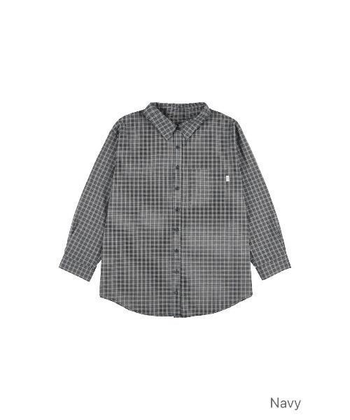 ALEXIA STAM(アリシアスタン)の「Relaxed Plaid Shirt /リラックスチェックシャツ(シャツ/ブラウス・レディース・ネイビー/グレー/ブラウン・FREE)」の21枚目の写真