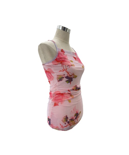 tinkerend（ティンカーエンド）の「【tinkerend × mzoixo】Floral Cami Mini Dress / フローラルキャミミニワンピース（ワンピース・レディース・ピンク・FREE）」の4枚目の写真