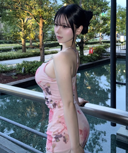 tinkerend（ティンカーエンド）の「【tinkerend × mzoixo】Floral Cami Mini Dress / フローラルキャミミニワンピース（ワンピース・レディース・ピンク・FREE）」の8枚目の写真