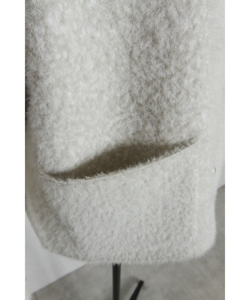 tocco closet(トッコ クローゼット)の「【ZOZO限定】レース×パール装飾ニットジャケット(ニット/セーター・レディース・グレー/ベージュ・M)」の13枚目の写真