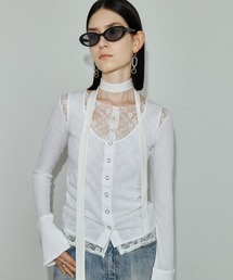 LAYERED LACE CHOKER TOPS/レイヤードレースチョーカートップス