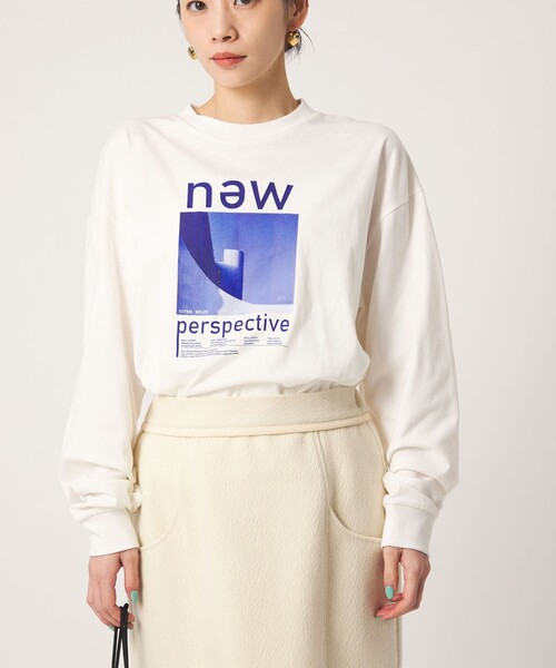 CITEN(シテン)の「<CITEN>フォトロンT(Tシャツ/カットソー・レディース・ホワイト/ブラック・FREE)」の2枚目の写真
