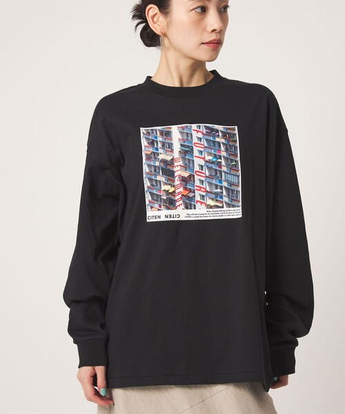 CITEN(シテン)の「<CITEN>フォトロンT(Tシャツ/カットソー・レディース・ホワイト/ブラック・FREE)」の1枚目の写真