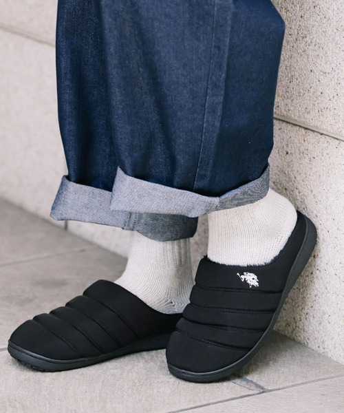 U.S. POLO ASSN.(ユーエスポロアッスン)の「U.S. POLO ASSN. ユーエスポロアッスン 別注コラボ ワンポイントロゴ 無地/レオパード柄 ライニングボアモックシューズ(スリッポン・メンズ・レオパード/グレー/ネイビー/カーキ/ブラック系1/ブラック/ベージュ/ブラック系・S/M/L/LL/3L)」の2枚目の写真