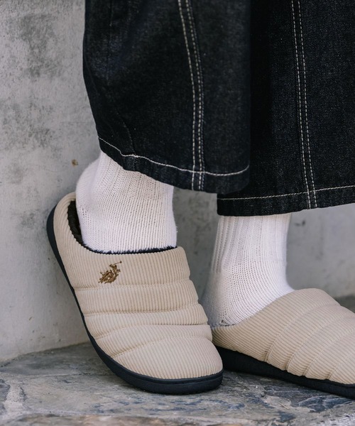 U.S. POLO ASSN.(ユーエスポロアッスン)の「U.S. POLO ASSN. ユーエスポロアッスン 別注コラボ ワンポイントロゴ 無地/レオパード柄 ライニングボアモックシューズ(スリッポン・メンズ・レオパード/グレー/ネイビー/カーキ/ブラック系1/ブラック/ベージュ/ブラック系・S/M/L/LL/3L)」の5枚目の写真