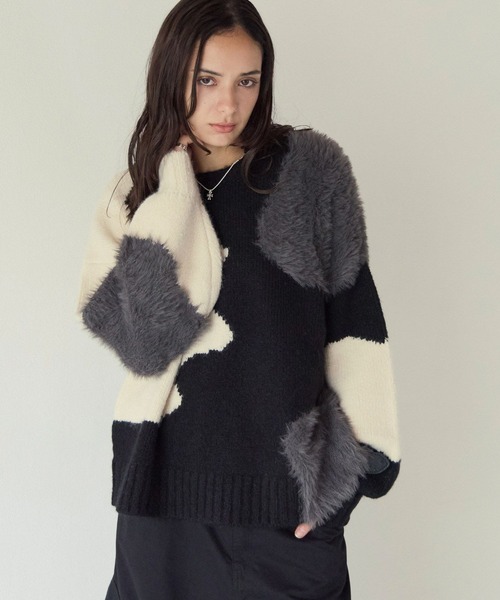 PBLIM(ページボーイリム)の「《UNISEX》ニュアンスガラニット(ニット/セーター・レディース・ブラック系/グレー系・FREE)」の6枚目の写真