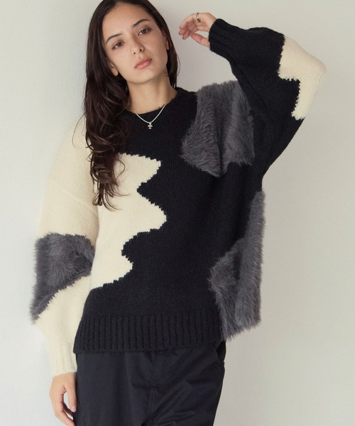 PBLIM(ページボーイリム)の「《UNISEX》ニュアンスガラニット(ニット/セーター・レディース・ブラック系/グレー系・FREE)」の7枚目の写真