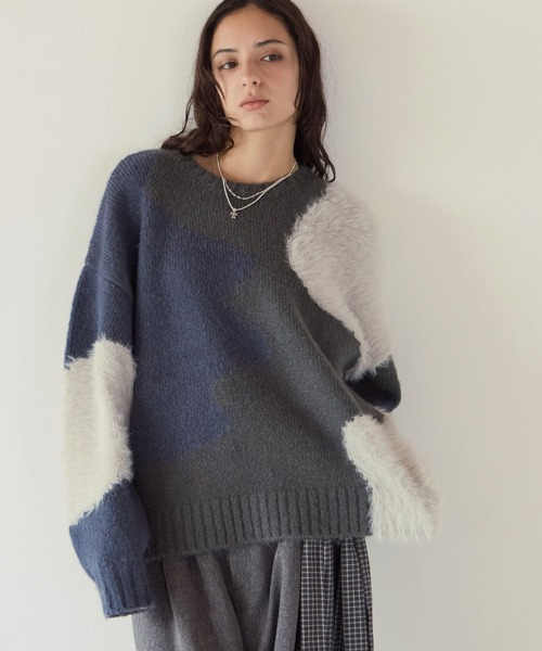 PBLIM(ページボーイリム)の「《UNISEX》ニュアンスガラニット(ニット/セーター・レディース・ブラック系/グレー系・FREE)」の22枚目の写真