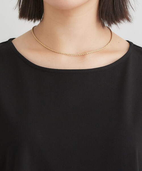 THE SHOP TK （ザ ショップ ティーケー ）の「フリルベロアペプラムトップス（Tシャツ/カットソー・レディース・ブラック/ダークブラウン/オフホワイト・12/13）」の6枚目の写真