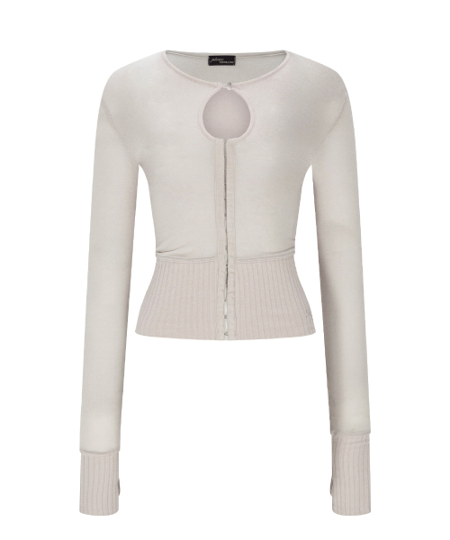 PLEASENOFOLLOW(プリーズノーフォロー)の「Ollie Hooked Cardigan (Pale Pink)(カーディガン/ボレロ・レディース・その他・FREE)」の2枚目の写真