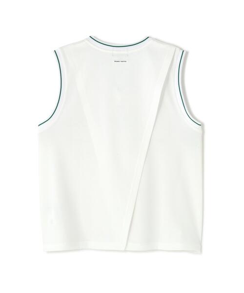 PEARLY GATES（パーリーゲイツ）の「メッシュアンドメッシュVネックベスト (WOMENS)（ベスト・レディース・ネイビー/ホワイト・LARGE/SMALL/MEDIUM）」の15枚目の写真