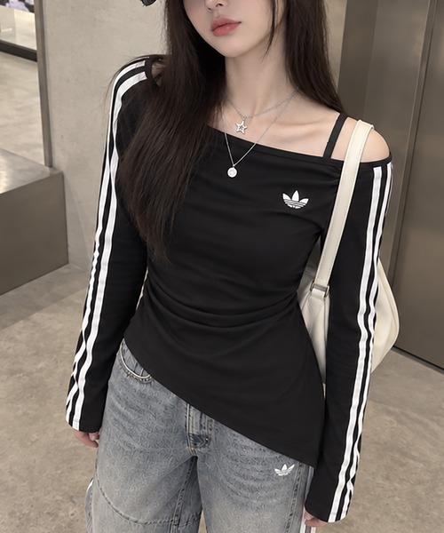 INSCRIRE アシンメトリー カットソー トップス adidas/アディダス】アシンメトリーワンショルダーカットソー / ワン
