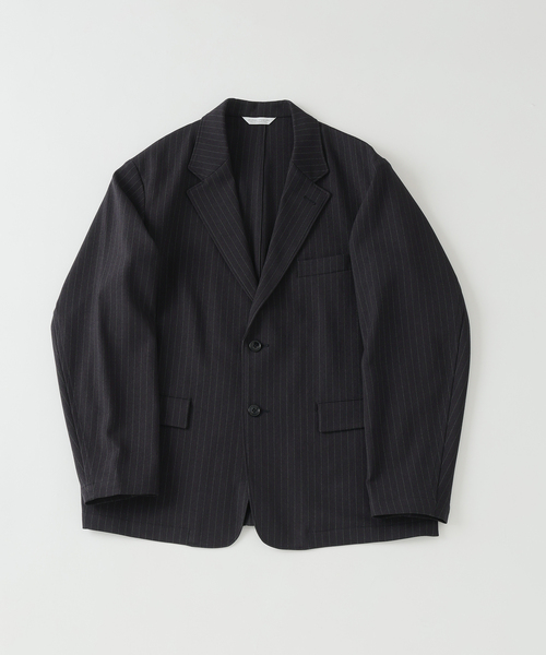 JOURNAL STANDARD（ジャーナルスタンダード）の「ポリ フランネル フィールド ジャケット（テーラードジャケット・メンズ・チャコールグレー/ブラック/ブラック系その他・SMALL/LARGE/MEDIUM）」の2枚目の写真