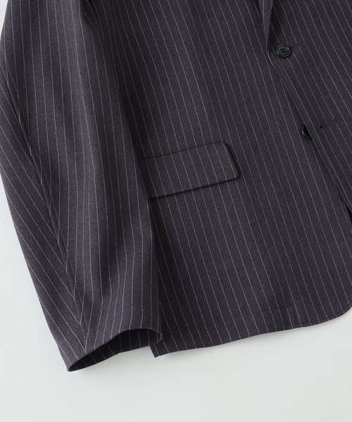 JOURNAL STANDARD（ジャーナルスタンダード）の「ポリ フランネル フィールド ジャケット（テーラードジャケット・メンズ・チャコールグレー/ブラック/ブラック系その他・SMALL/LARGE/MEDIUM）」の5枚目の写真