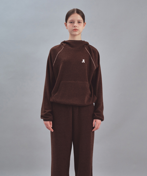 Rest&Recreation(レストアンドレクリエーション)の「STITCH KNIT HOODIE - BROWN(パーカー・メンズ・その他・ONE SIZE)」の2枚目の写真
