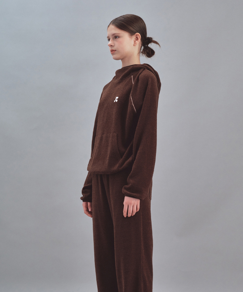 Rest&Recreation(レストアンドレクリエーション)の「STITCH KNIT HOODIE - BROWN(パーカー・メンズ・その他・ONE SIZE)」の3枚目の写真