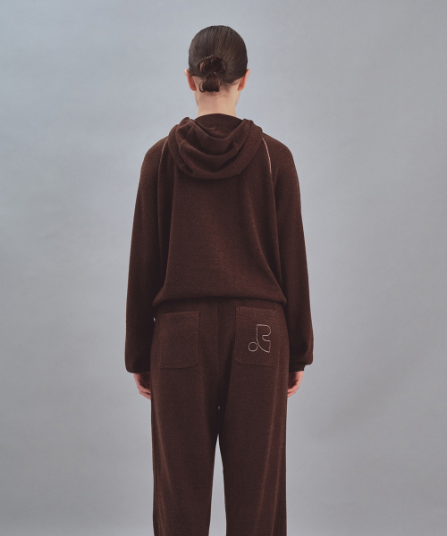 Rest&Recreation(レストアンドレクリエーション)の「STITCH KNIT HOODIE - BROWN(パーカー・メンズ・その他・ONE SIZE)」の4枚目の写真