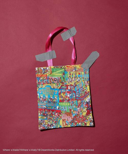 AMERICAN HOLIC(アメリカンホリック)の「【WHERE'S WALLY?】MAPプリントトートBAG(トートバッグ・レディース・レッド/イエロー/ピンク/ブルー・FREE)」の16枚目の写真