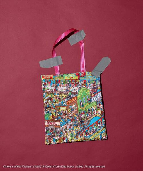AMERICAN HOLIC(アメリカンホリック)の「【WHERE'S WALLY?】MAPプリントトートBAG(トートバッグ・レディース・レッド/イエロー/ピンク/ブルー・FREE)」の17枚目の写真