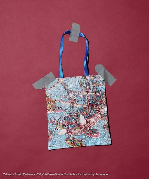 AMERICAN HOLIC(アメリカンホリック)の「【WHERE'S WALLY?】MAPプリントトートBAG(トートバッグ・レディース・レッド/イエロー/ピンク/ブルー・FREE)」の21枚目の写真